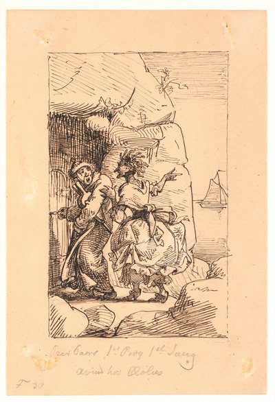 Per Paars 1. libro 1. canto. Avind da Eolo da Wilhelm Marstrand