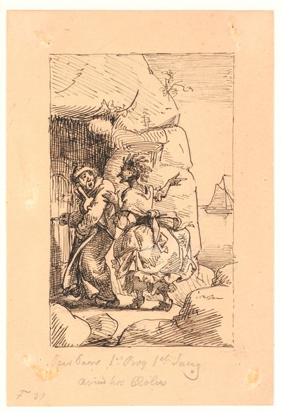 Per Paars 1. libro 1. canto. Avind da Eolo da Wilhelm Marstrand