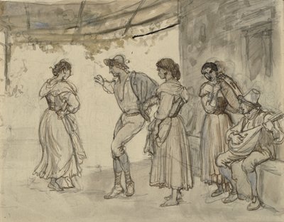 Danza del saltarello da Wilhelm Marstrand