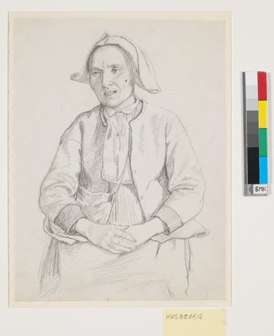 Donna Svedese Seduta, Mezza Figura da Wilhelm Marstrand