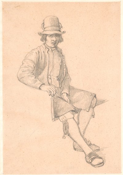 Giovane dalecarliano seduto da Wilhelm Marstrand