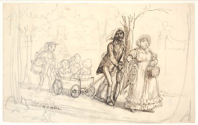 La famiglia del calzolaio in gita sulla strada costiera da Wilhelm Marstrand