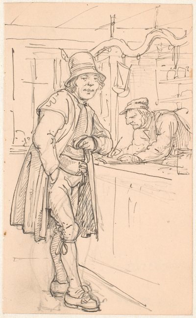 Contadino svedese dal mercante da Wilhelm Marstrand