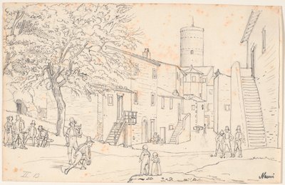 Piazza a Nemi da Wilhelm Marstrand