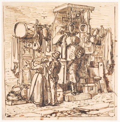 Fuori da un negozio di rigattiere da Wilhelm Marstrand