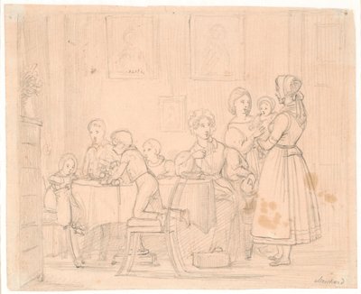 Bozza per il Ritratto di Famiglia Waagepetersen da Wilhelm Marstrand