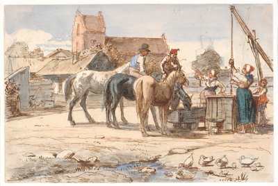 Presso il pozzo fuori dal villaggio da Wilhelm Marstrand