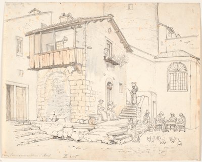 "Vens, la casa del calzolaio a Nemi" da Wilhelm Marstrand