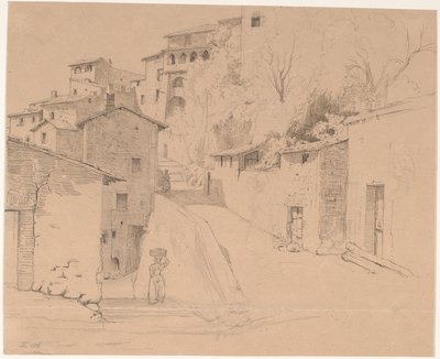 Via Piave con La Porta Su a Olevano Romano da Wilhelm Marstrand