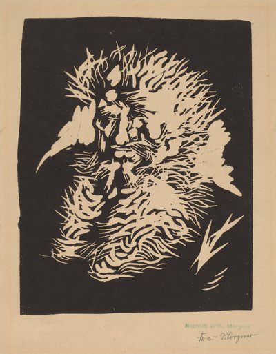 Uomo barbuto da Wilhelm Morgner