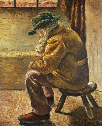 Figura seduta da Wilhelm Morgner