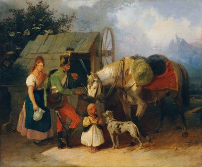 Ussaro alla fontana da Wilhelm Richter