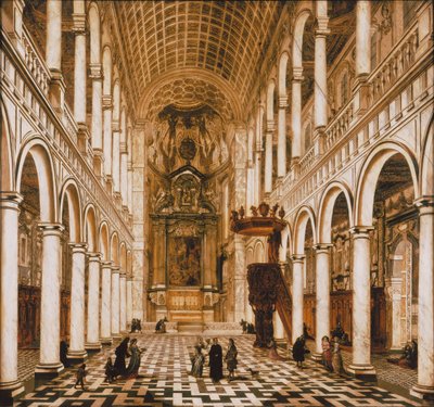 Interno della chiesa dei Gesuiti ad Anversa da Wilhelm Schubert van Ehrenberg