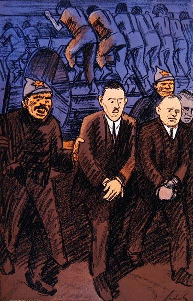 Caricatura di ingegneri tedeschi in Russia, dalla rivista 