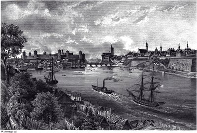 Veduta di Narva, c. 1850 da Wilhelm Siegfried Stavenhagen