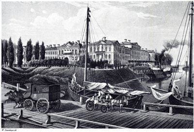 Veduta del Castello di Mitau, c. 1850 da Wilhelm Siegfried Stavenhagen