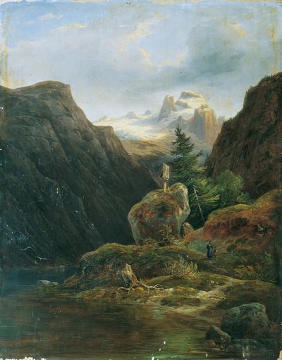 Lago Gosau anteriore verso il Dachstein da Wilhelm Steinfeld
