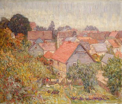 Veduta dalla finestra dello studio, Willingshausen da Wilhelm Thielmann