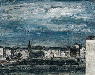 Notte di luna sulla riva del Mur a Graz da Wilhelm Thöny