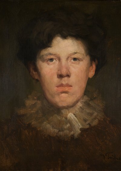 Ragazzo con collare da Wilhelm Trübner