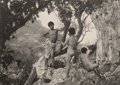 Studio di nudi maschili da Baron Wilhelm von Gloeden
