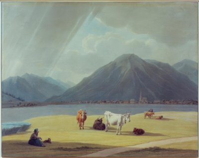Contadina con bestiame davanti a Rottach-Egern da Wilhelm von Kobell