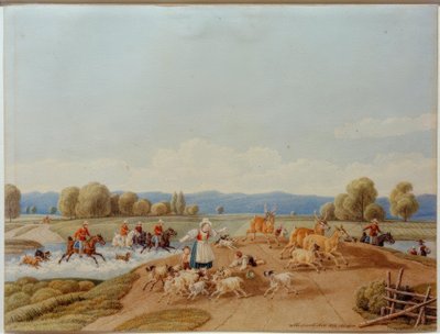 La caccia al cervo da Wilhelm von Kobell