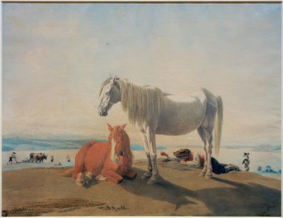 Cavalli al pascolo sul lago di Starnberg da Wilhelm von Kobell