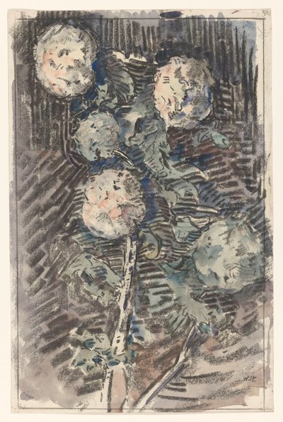 Ramo con fiori bianchi da Wilhelmus Johannes Steenhoff