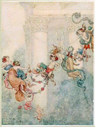 Puck: Non ha mai avuto un changeling così dolce, da Sogno di una notte di mezza estate da Wiliam Heath Robinson