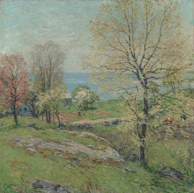 La quercia germogliante da Willard Leroy Metcalf