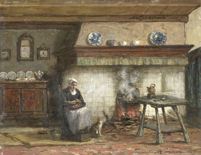 Interno di un cottage a Scheveningen da Willem Adriaan Alexander Liernur