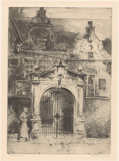 Enkhuizen da Willem Adrianus Grondhout (signed by artist)
