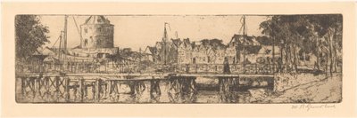 Enkhuizen da Willem Adrianus Grondhout (signed by artist)