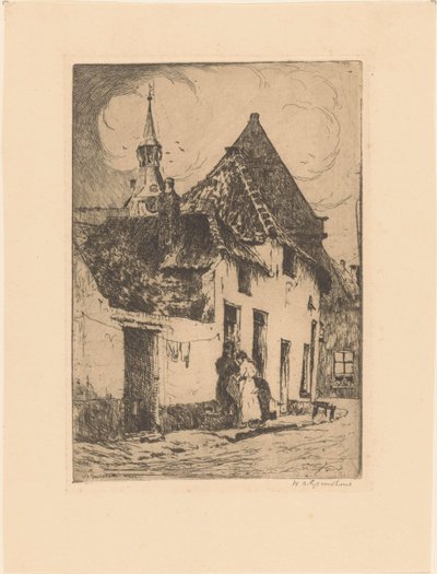 Hattem da Willem Adrianus Grondhout (signed by artist)