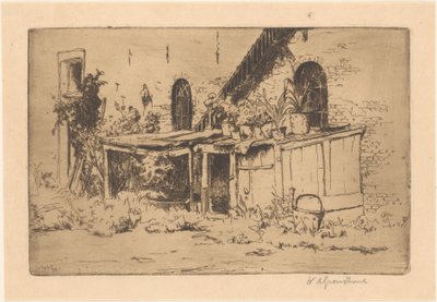 Pollaio in un giardino a Voorburg da Willem Adrianus Grondhout (signed by artist)
