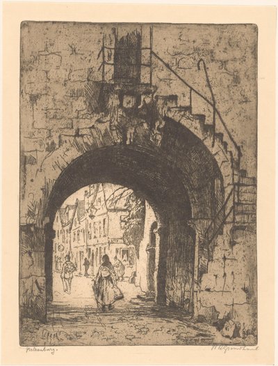 Rothenburg da Willem Adrianus Grondhout (signed by artist)