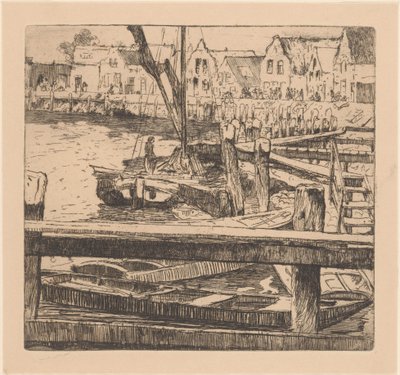 Porto di Volendam da Willem Adrianus Grondhout