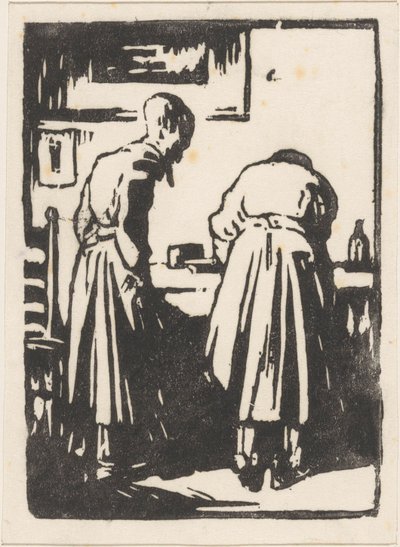 Due donne in uno studio da Willem Adrianus Grondhout