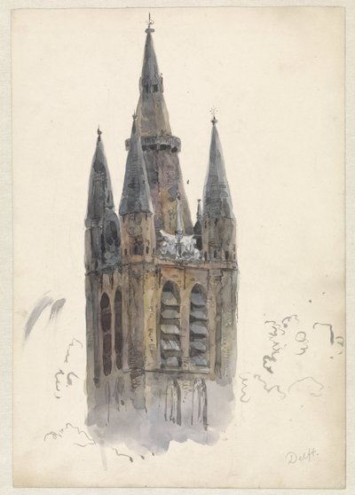 Campanile a Delft da Willem Anthonie van Deventer