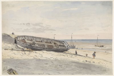 Barche sulla spiaggia da Willem Anthonie van Deventer