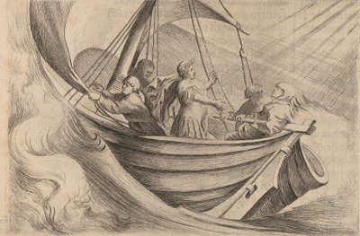 Cesare attraversa mari tempestosi, 1634 da Willem Basse