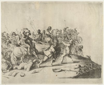 Combattimento tra cavalieri e fanteria da Willem Basse