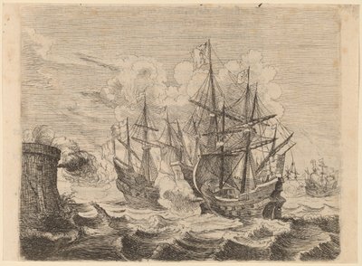 La Vittoria di Heemskerck sulla Flotta Spagnola a Gibilterra da Willem Basse