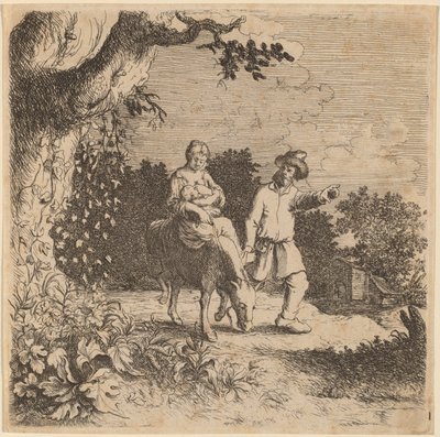 La fuga in Egitto, c. 1630-1660 da Willem Basse
