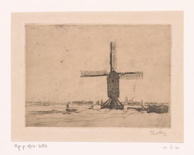 Mulino di Doesburg da Willem Bastiaan Tholen (signed by artist)
