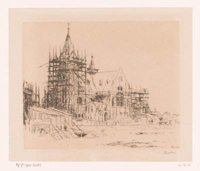 Chiesa in costruzione da Willem Bastiaan Tholen (signed by artist)
