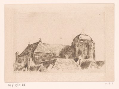 Vista sulla Grande Chiesa, a Veere da Willem Bastiaan Tholen