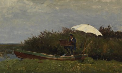 Il pittore Gabriël che lavora in una barca, 1882 da Willem Bastiaan Tholen
