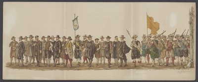 Processione di Delft del 1862, settimo e ottavo gruppo da Willem Bernardus IJzerdraat